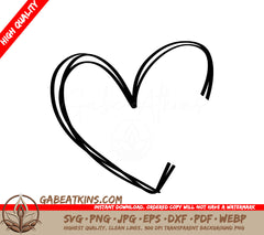Heart Doodle SVG Bundle - 2 Designs SVG