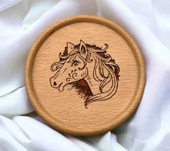 Doodle Drawing Decorative Horse Head Illustration