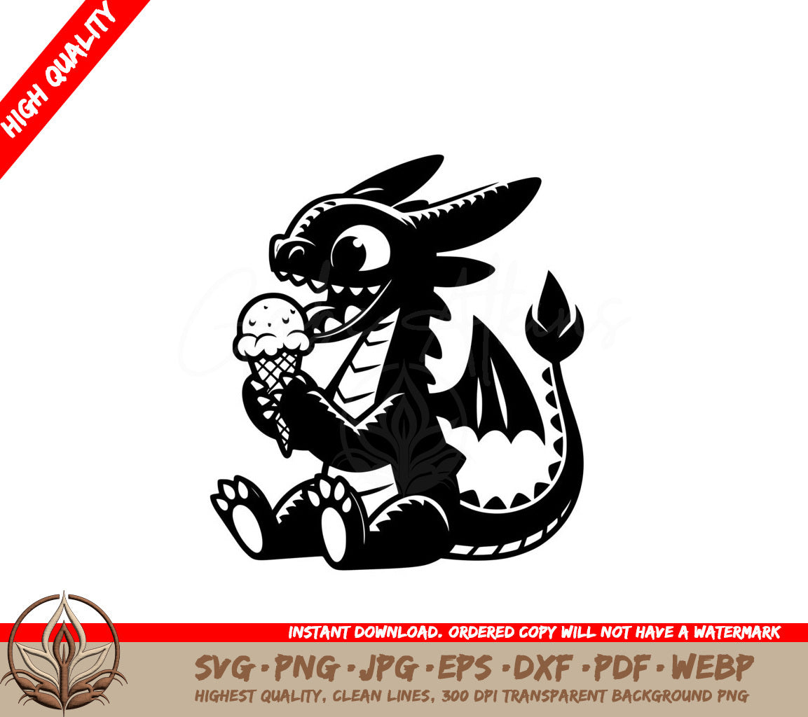 Dragons Ice Cream Treat SVG - Digital Product in Multiple Formats