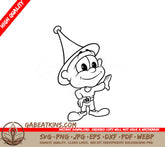 Cute Elf SVG - Dwarf Cartoon Illustration SVG