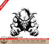 D&D Goblin with Beard - Monster SVG Illustration SVG
