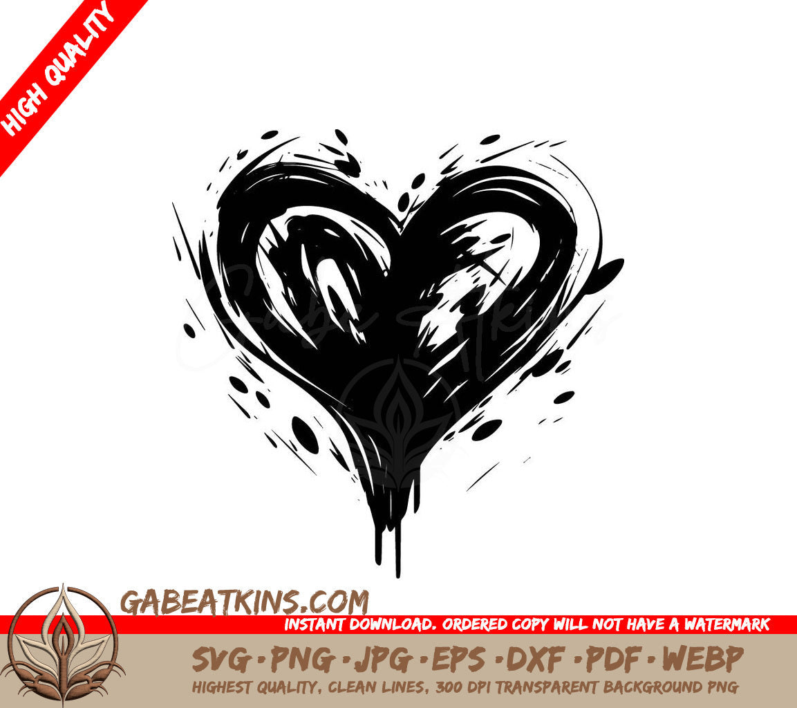 A Heart On A White Background SVG - Dynamic Heart SVG