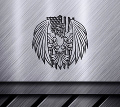 Patriotic Eagle SVG - Drawing with American Flag SVG