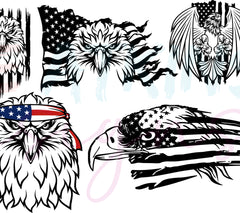 Eagle Through American Flag SVG Bundle Vol2 | American Pride Eagle SVG | American Flag SVG Bundle Vol2