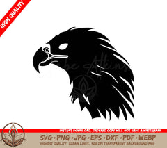 A Silhouette Of An Eagle Head Is Available For Instant Download