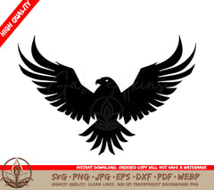 A Silhouette Of An Eagle With Its Wings Outstretched