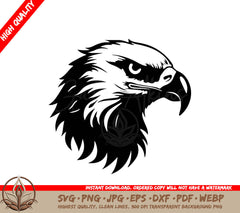 A Black And White Image Of An Eagle Head