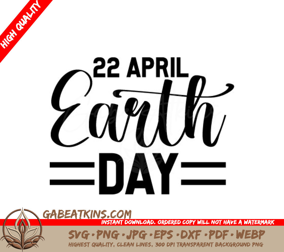 Earth Day SVG Poster - Printable Design SVG