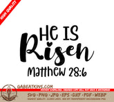 He Is Risen SVG - Easter Sign - Matthew 286 SVG