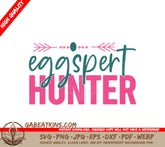 ## Easter Eggspert Hunter SVG - Pink & Blue Logo SVG
