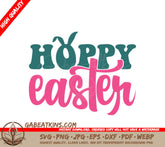 Pink & Blue Hoppy Easter SVG Cut File SVG