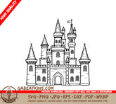 Castle with Flag SVG - Echoes of Infinity SVG