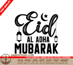 Eid Al Adha Mubarak SVG - Sign SVG