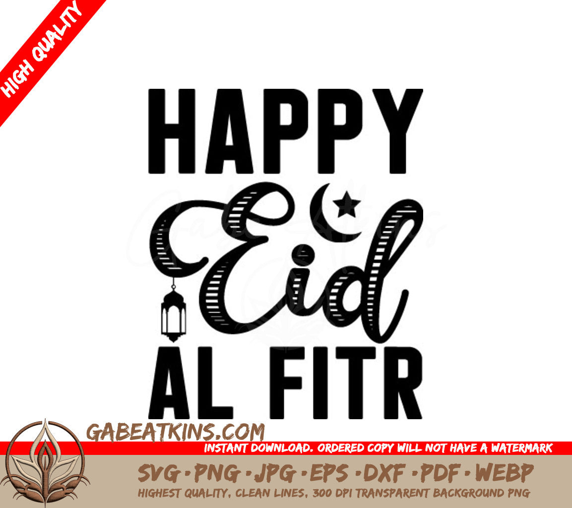 Eid Al Fitr Greeting Card SVG SVG
