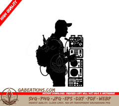A Man With A Backpack SVG - Electrical Technician SVG