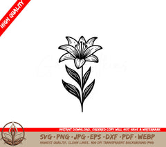 Elegant Lily Digital Product - SVG