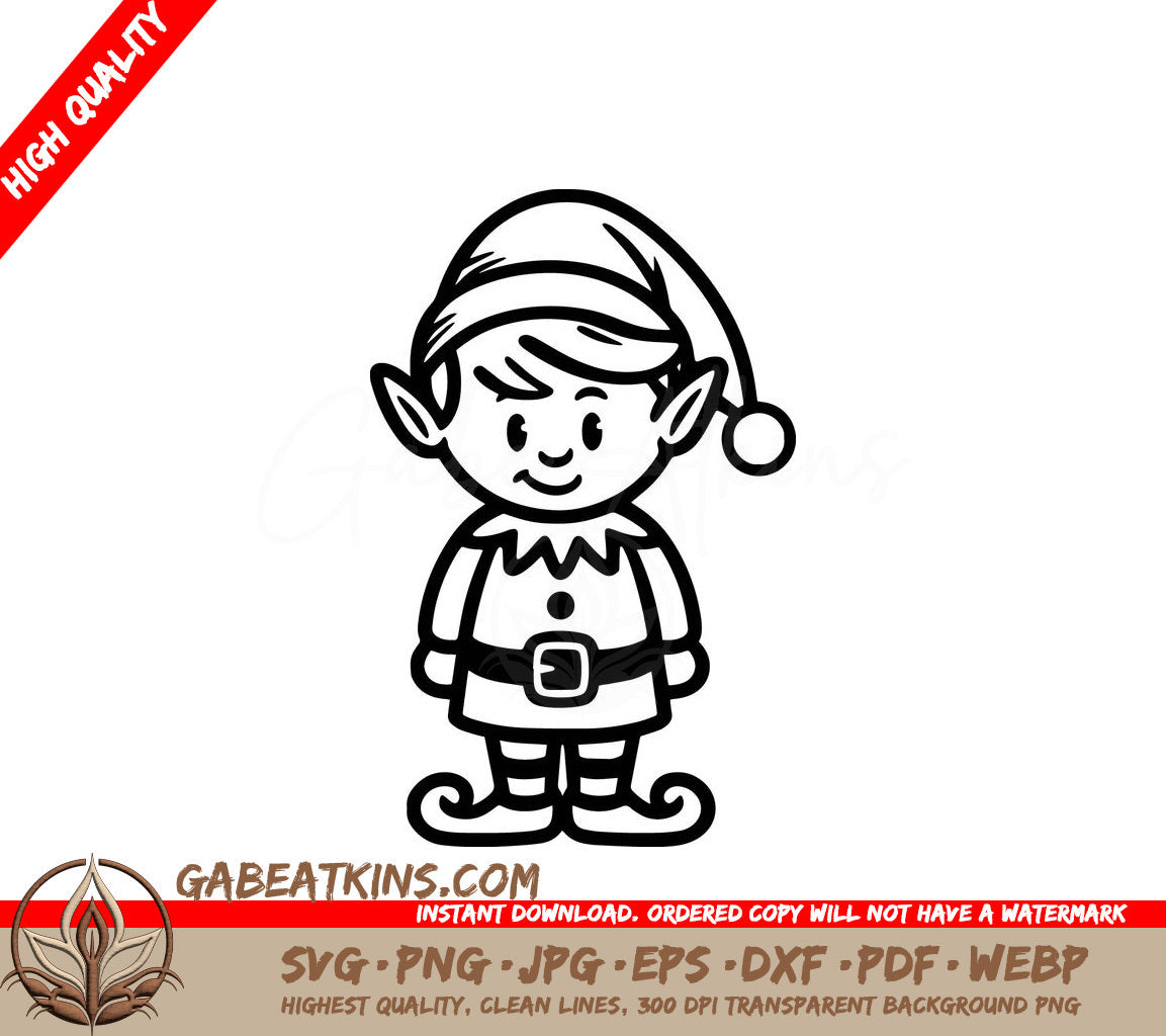 A Christmas Elf SVG - Elf Boy SVG