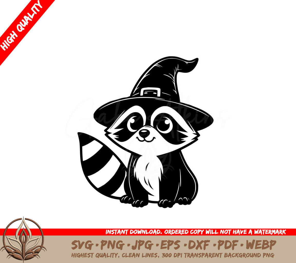Enchanted Raccoon Sorcerer SVG - Digital Product File