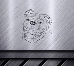Bulldog Face SVG Clipart - English Bulldog Portrait SVG