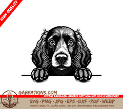 Cocker Spaniel SVG - English Cocker Spaniel with Paws Forward SVG