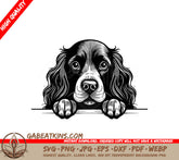 Cocker Spaniel SVG - English Cocker Spaniel Paws Up SVG