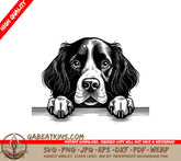 English Springer Spaniel Dog SVG -  Tabletop Portrait SVG