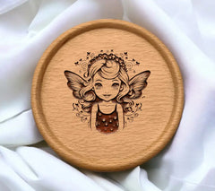 Fairy Girl with Butterfly Wings SVG - Ethereal Fantasy Illustration SVG