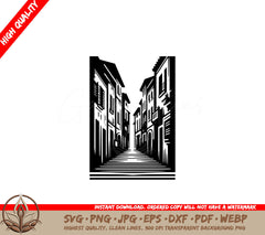 European Alleyway Digital Product SVG