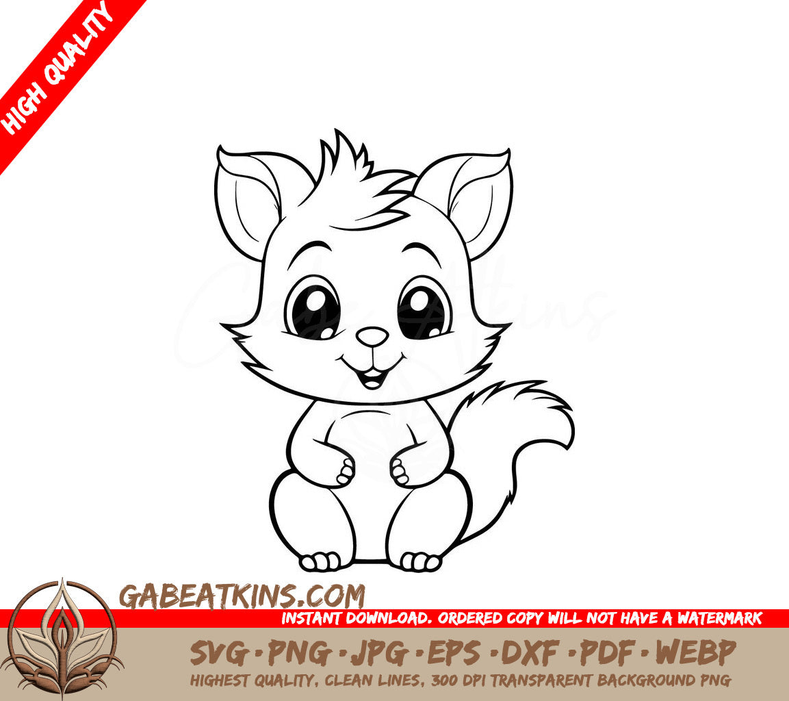 A Kitten Smiling SVG - Excited Squirrel SVG