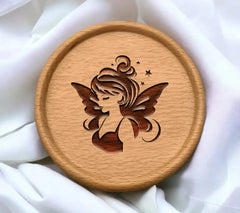 Fairy with Wings SVG - Minimalist Flat Design Vector Illustration SVG