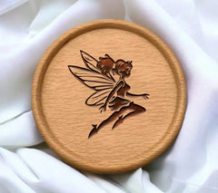 Fairy Silhouette SVG - Minimalist Winged Design SVG