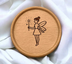 Fairy with Sparkling Wand and Wings SVG SVG