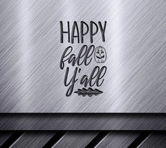 Happy Fall Yall SVG with Pumpkin and Leaves SVG