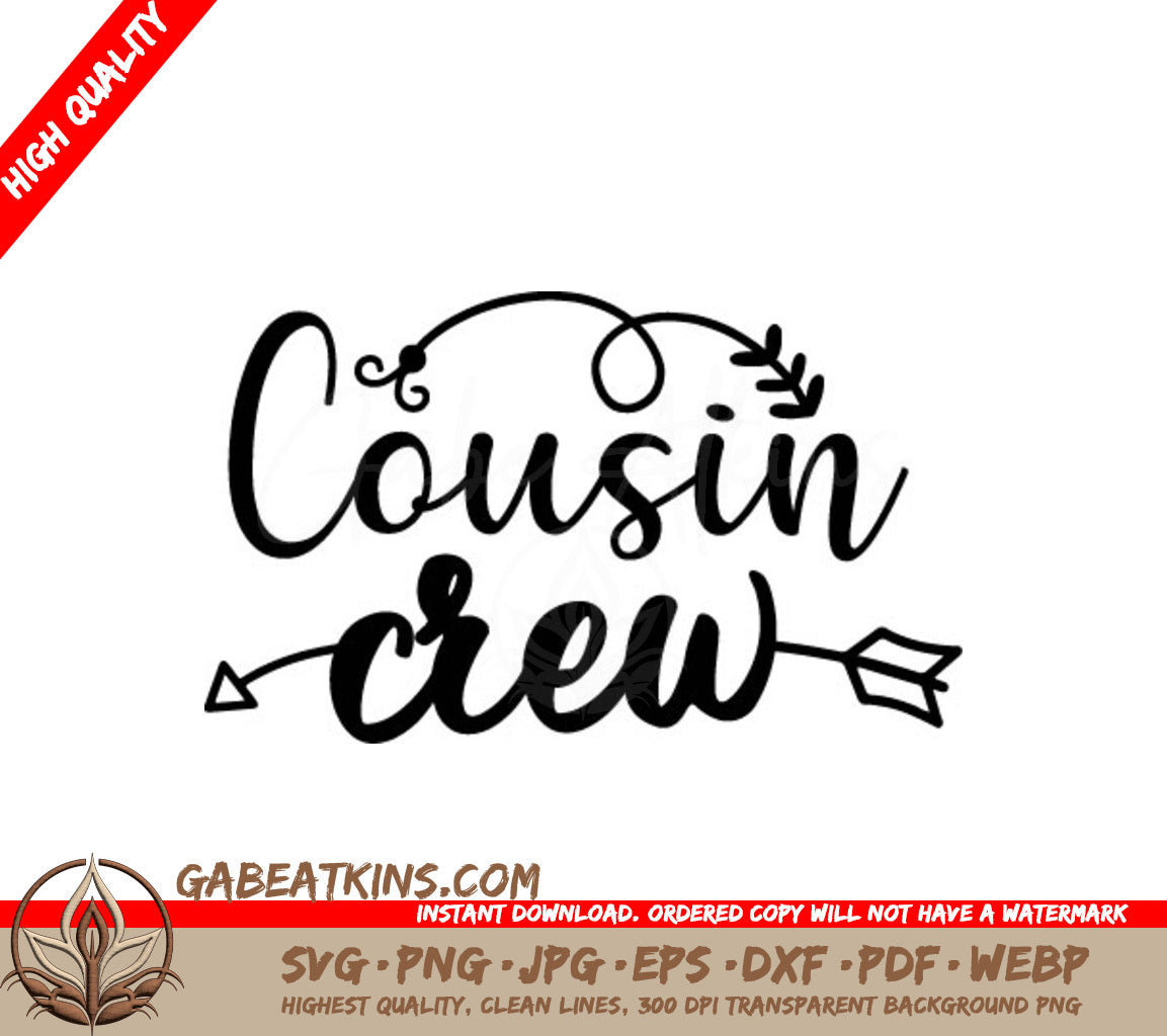 Cousin Crew Arrow Design SVG SVG