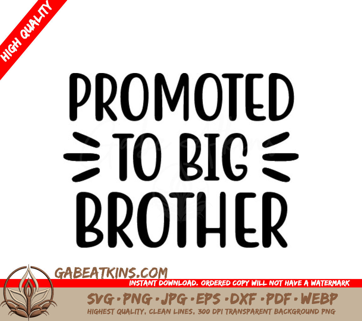 Promoted to Big Brother SVG - Sign SVG