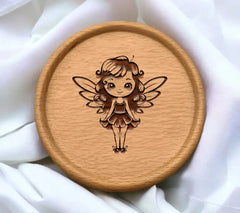 Fairy with Wings SVG - Cute Cartoon Fairy Vector Design SVG