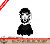 Cute Dancing Girl SVG - Fantasy Illustration SVG