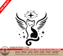 A Cat With Angel Wings SVG - Fantasy Cat SVG