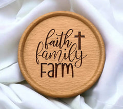 Faith Family Farm Cross SVG - Farmhouse Sign SVG