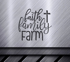 Faith Family Farm Cross SVG - Farmhouse Sign SVG