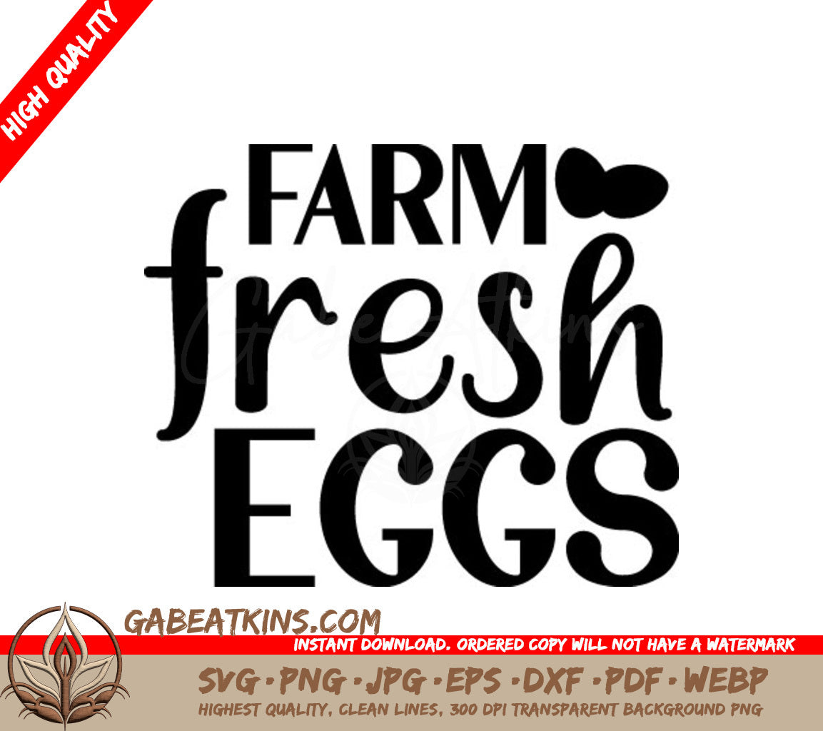 Farmhouse Fresh Eggs SVG Logo - SVG