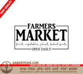 Farmhouse Farmers Market Fruits SVG Design SVG