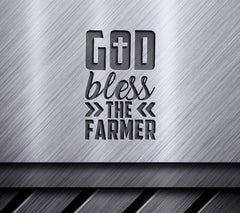Farmhouse God Bless The Farmer SVG with Cross - Sign SVG