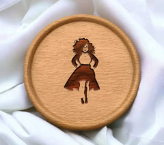 Plus Size Woman with Curly Hair - Fashion SVG SVG