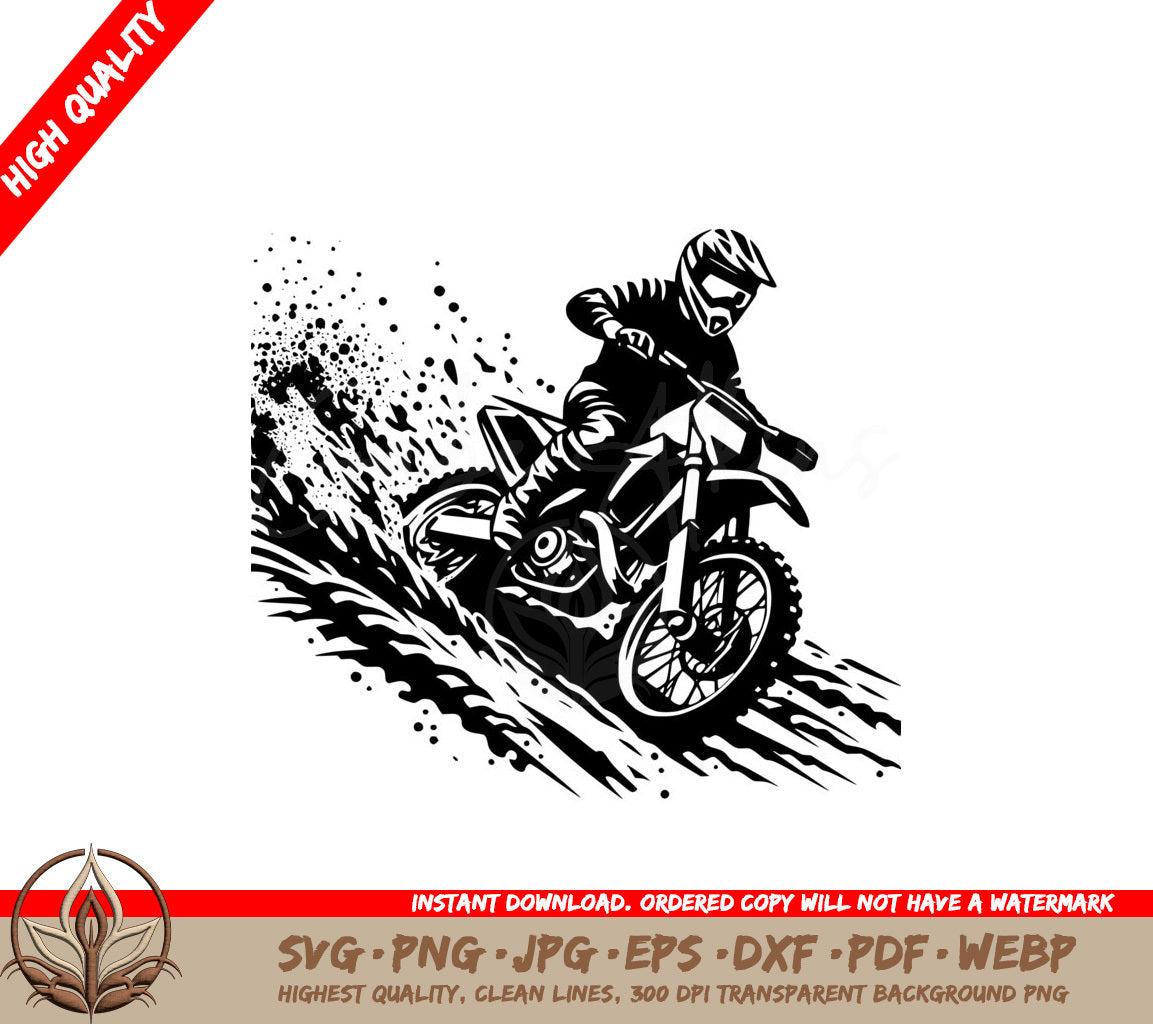 Fast Paced Motocross SVG Art Files