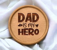 Dad Is My Hero SVG - Fathers Day Design SVG