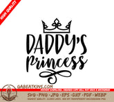 Daddys Princess Crown SVG -  Fathers Day Design SVG