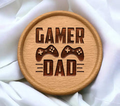 Gamer Dad SVG Logo - Controller Design SVG