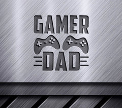 Gamer Dad SVG Logo - Controller Design SVG