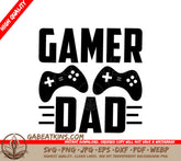 Gamer Dad SVG Logo - Controller Design SVG